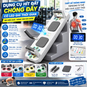 Dụng Cụ Hít Đất Chống Đẩy Có Led Ghi Thời Gian. KSWT
