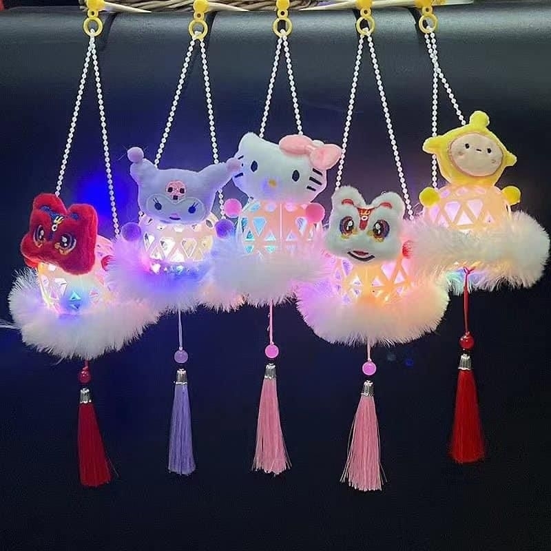 sỉ 14,9k 1 cái )một cái đèn lồng trung thu đầu gấu bông rọ nhựa siêu xinh  kèm đèn led | Shopee Việt Nam