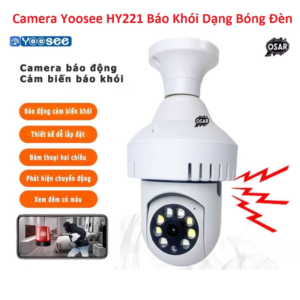Camera Wifi Yoosee HY221 Báo Khói Dạng Bóng Đèn. (Tr)