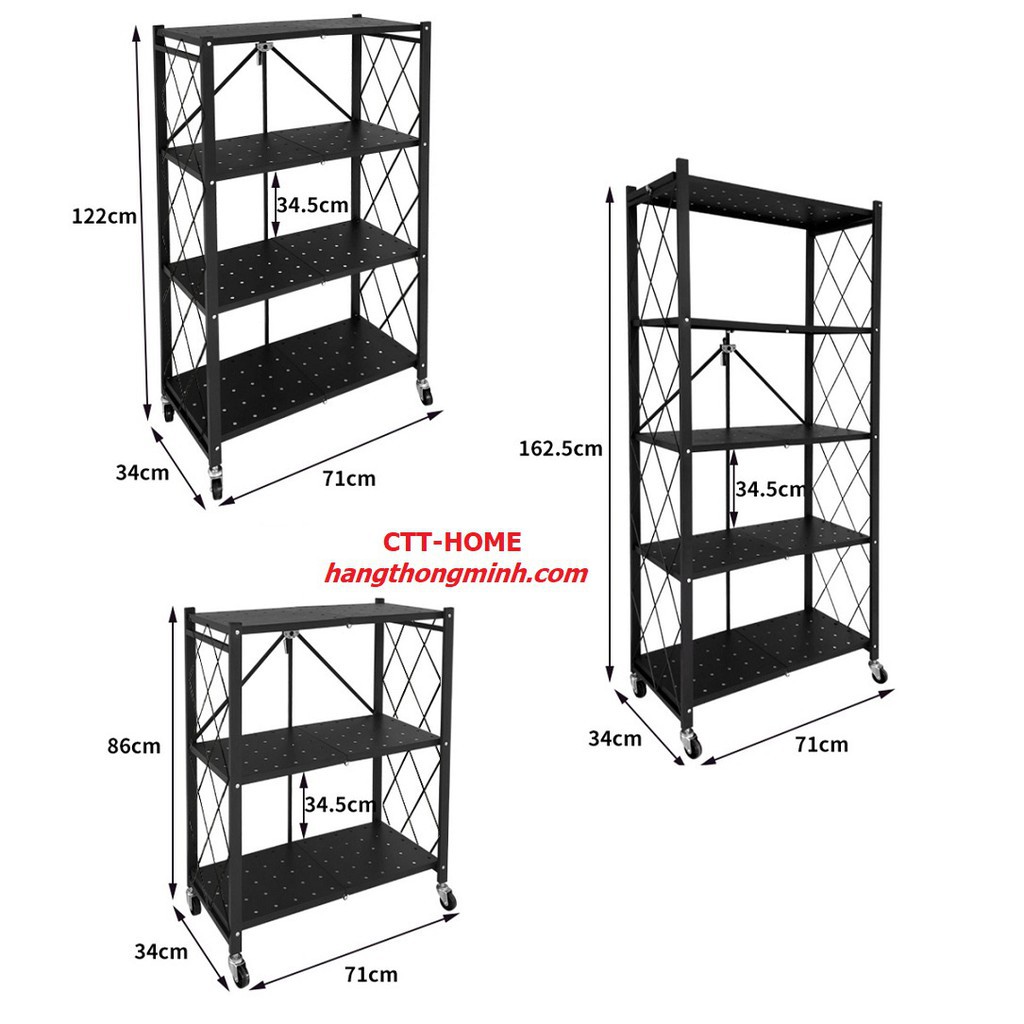 Kệ Để Đồ Đa Năng Gấp Gọn 5 Tầng Thông Minh Có Bánh Xe,kệ để đồ nhà bếp, sách, cây cảnh, kể để lò vi sóng | Shopee Việt Nam