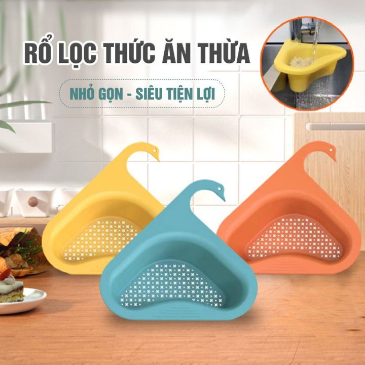 Khay Lọc Rác Gắn Bồn Rửa Bát Thiên Nga Bồn Rửa Chén Đa Năng Giỏ Lọc Rác Bồn Rửa Bát MKS048 Giỏ Lọc Rác Nhựa Abs Cao Cấp Giỏ Lọc Rác Dễ