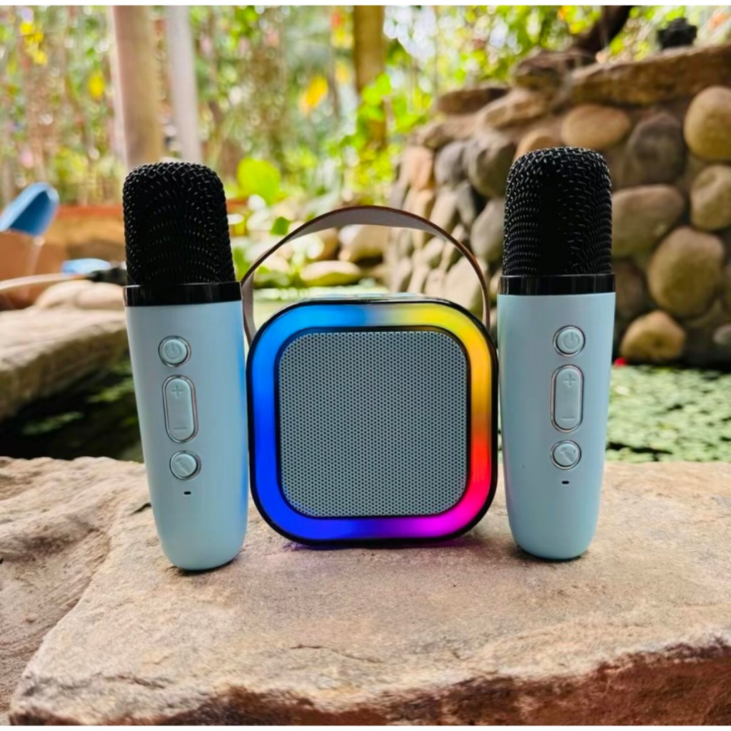 Loa Bluetooth Karaoke Mini K12 công suất 10W kèm 2 micro không dây | Shopee Việt Nam