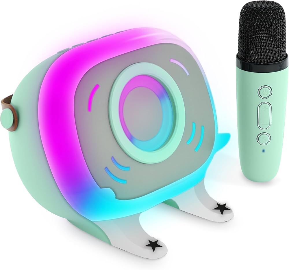 MOOOV 477357 Enceinte Karaoke Bluetooth avec Micro Kit Complet sans Fil pour Enfant : Amazon.fr: Jeux et Jouets
