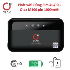 phát wifi Dùng Sim 4G/ 5G Olax M100 pin 1000mAh. (H.Ter) đặt trong ngày