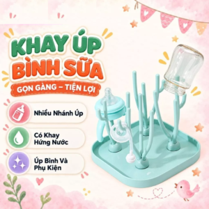 Khay Úp Ly, Bình Sữa Cho Bé 4 Nhánh Cây
