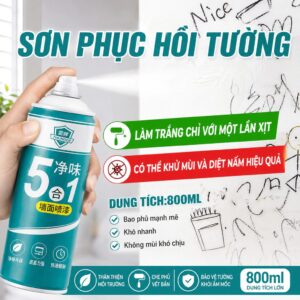 Bình Xịt Sơn Sửa Tường Nhà 5in1 800ml. KSWT