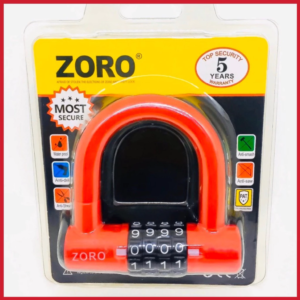 Ổ khóa 4 số ZORO màu đỏ chữ U chính hãng///HB