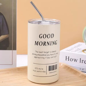 Bình/Ly Coffee Giữ Nhiệt Có ống Hút Good Moring 600ml. (GDN)
