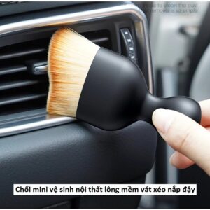 Chổi mini vệ sinh nội thất lông mềm vát xéo nắp đậy. Gmi