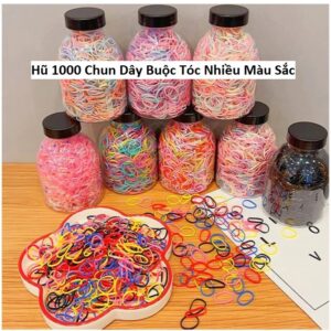 Hũ 1000 Chun Dây Buộc Tóc Nhiều Màu Sắc. G.mi