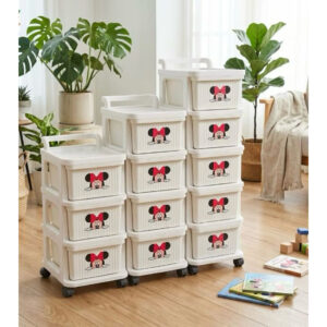 Tủ Đựng Đồ Có Bánh Xe Đẩy Loại Ngăn Kéo Mickey 3 Tầng. G.itx2