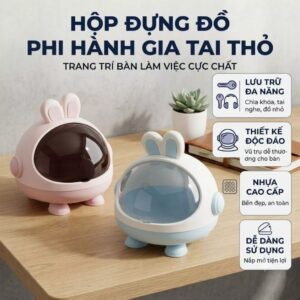 Hộp Đựng Đồ Tai Thỏ 3 Chân Phi Hành Gia. KSWT