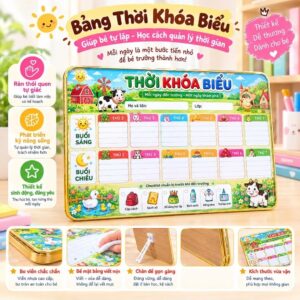 Bảng Thời Khóa Biểu Tráng Gương Dễ Dàng Viết Xóa 20x30cm. GDN/KSWT