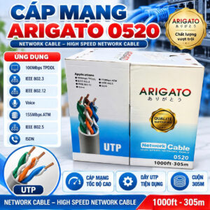 Cuộn cáp mạng Cat 5 ARIGATO 0520 Cuộn 305M. HTP (Hàng đặt trong ngày)