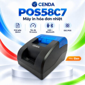 Máy In Hoá Đơn Cenda POS58C7 khổ giấy 58mm USB/Bluetooth. (Hàng đặt trong ngày)