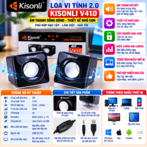 Loa Vi tính Kisonli V410 Có Đế. HDDT