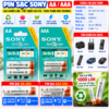 Pin Sony AA (2A)/ AAA (3A) Sạc Được (Vỉ 2 Cục) Hoặc Sạc Pin Tiểu 2a Và 3a Cổng Usb 3 Khe