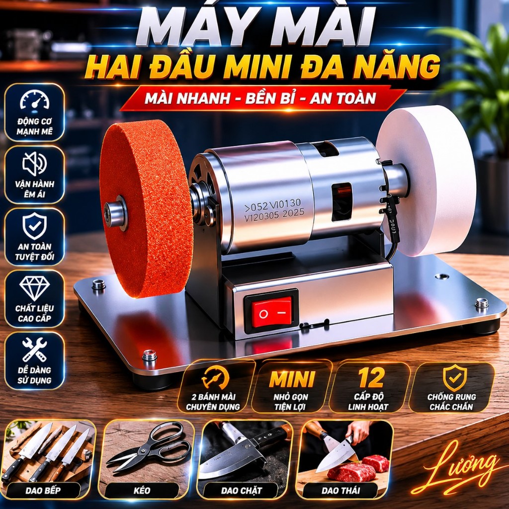 Máy Mài Dao Mini 2 Đá Điều Chỉnh Tốc Độ – Máy Mài Dao Đa Năng Cao Cấp Cho Gia Đình & Nhà Hàng | Shopee Việt Nam