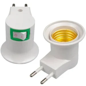 Đui Đèn E27 Có Công Tắc, Phích Cắm Tròn. HDDT. DP
