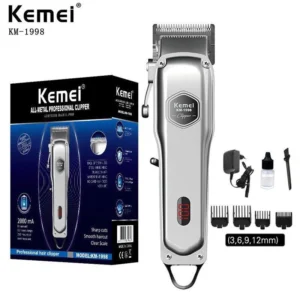 Tông Đơ Cắt Tóc Thép Nguyên Khối Kemei KM-1998 LCD. G.itx2